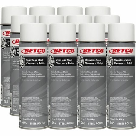 Betco Cleaner/Polisher, Foam, RTU, 16oz Net Weight, White, 12PK BET0652300CT
